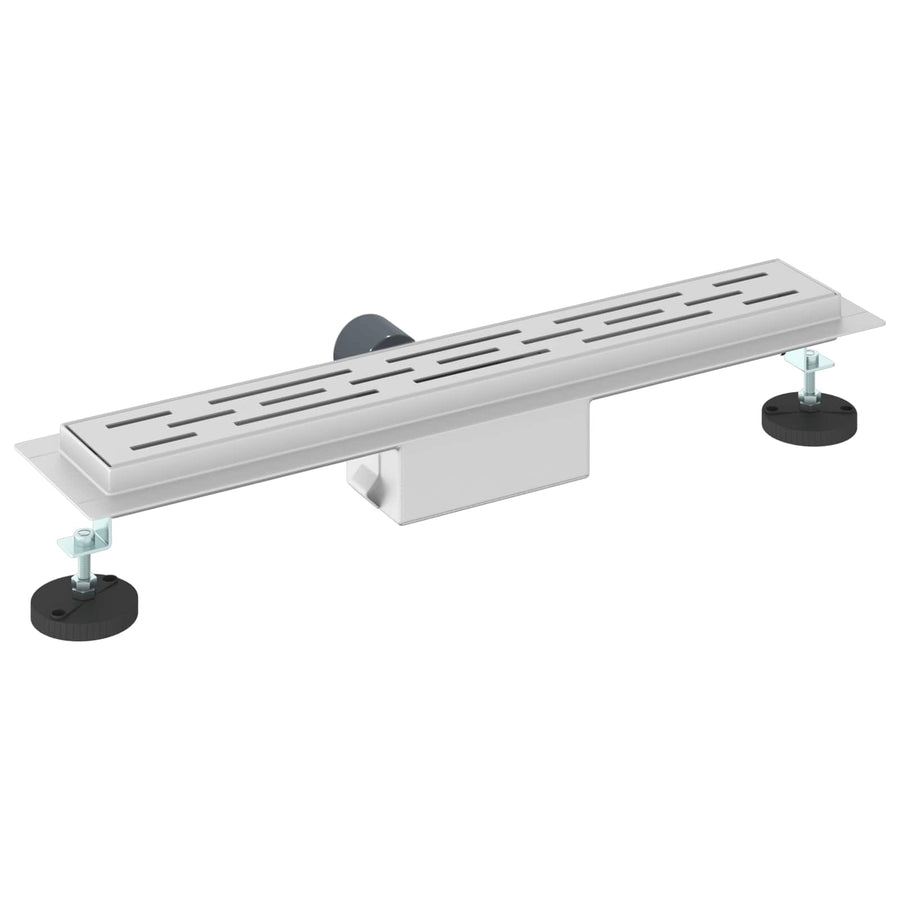 Doucheafvoer met Glazen Deksel Zilver 60 cm Roestvrij staal 304