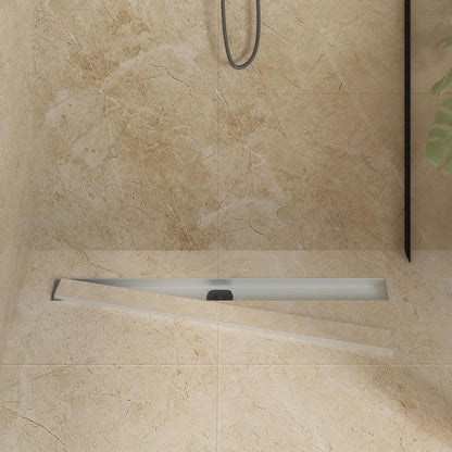 Doucheafvoer 2-in-1 met 360° Sifon Zilver 90 cm