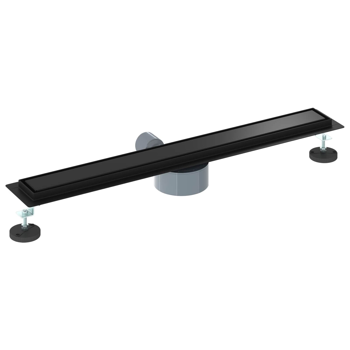Doucheafvoer 2-In-1 Met 360° Sifon 70 cm Zwart