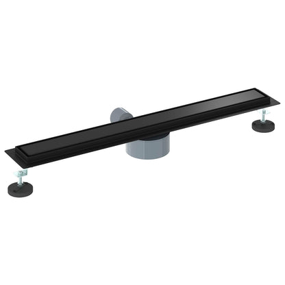 Doucheafvoer 2-In-1 Met 360° Sifon 70 cm Zwart