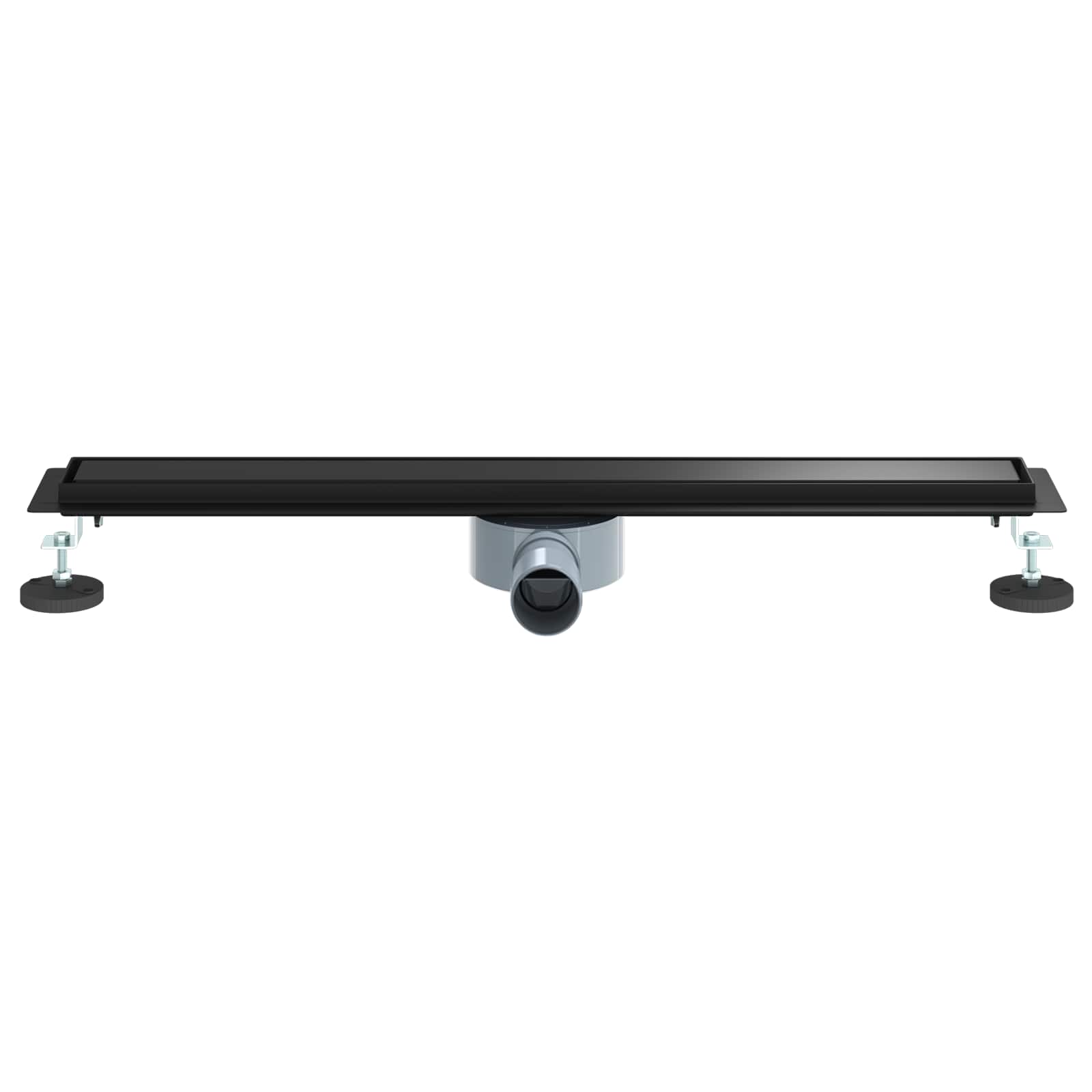 Doucheafvoer 2-In-1 Met 360° Sifon 70 cm Zwart