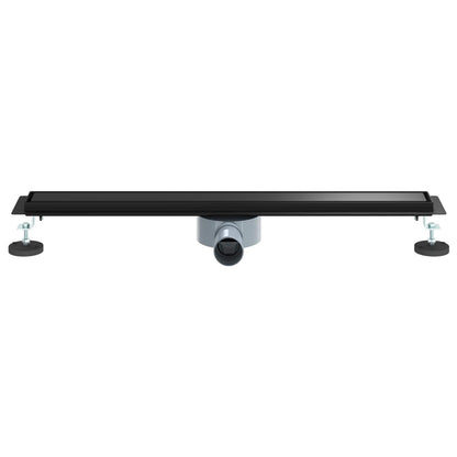 Doucheafvoer 2-In-1 Met 360° Sifon 70 cm Zwart
