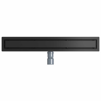 Doucheafvoer 2-In-1 Met 360° Sifon 70 cm Zwart