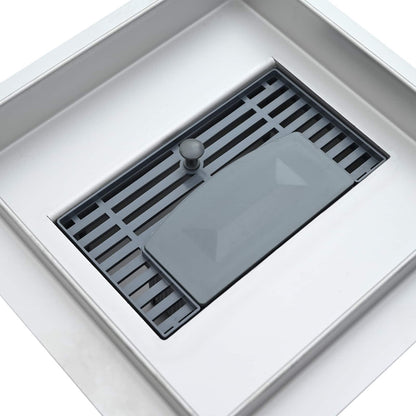 2 in 1 doucheafvoer Zilver 20 x 20 cm Roestvrij staal 304