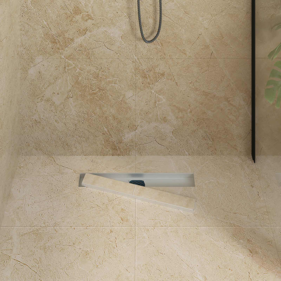 Doucheafvoer 2-in-1 met 360° Sifon Zilver 50 cm