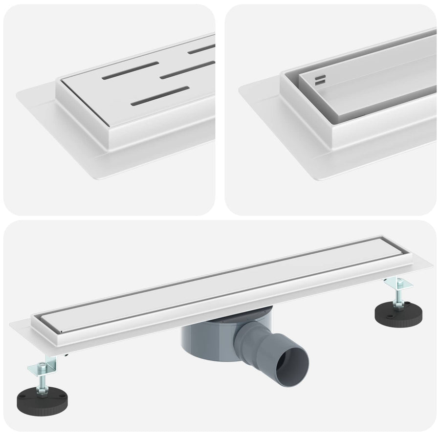 Doucheafvoer 2-in-1 met 360° Sifon Zilver 50 cm