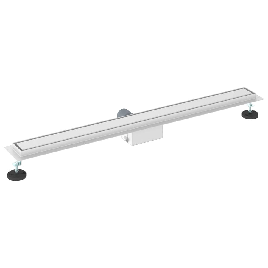 Doucheafvoer met Glazen Deksel Zilver 90 cm Roestvrij staal 304