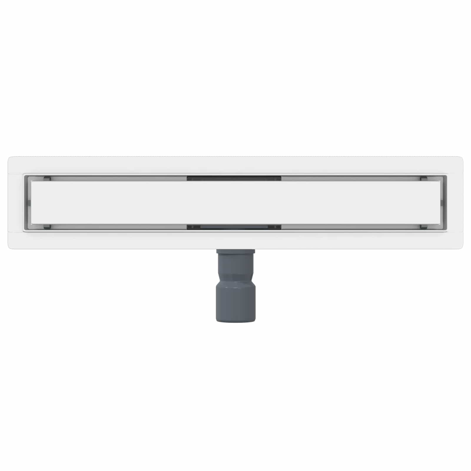 Doucheafvoer met Glazen Deksel Zilver 60 cm Roestvrij staal 304