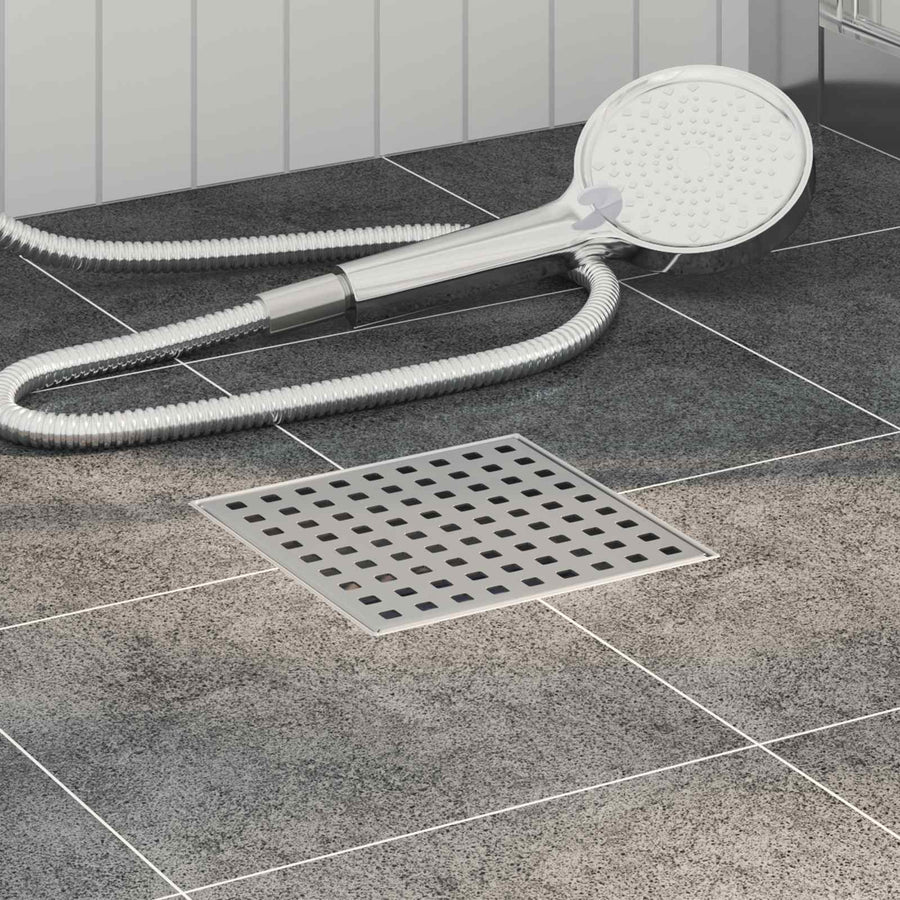 2 in 1 doucheafvoer Zilver 15 x 15 cm Roestvrij staal 304