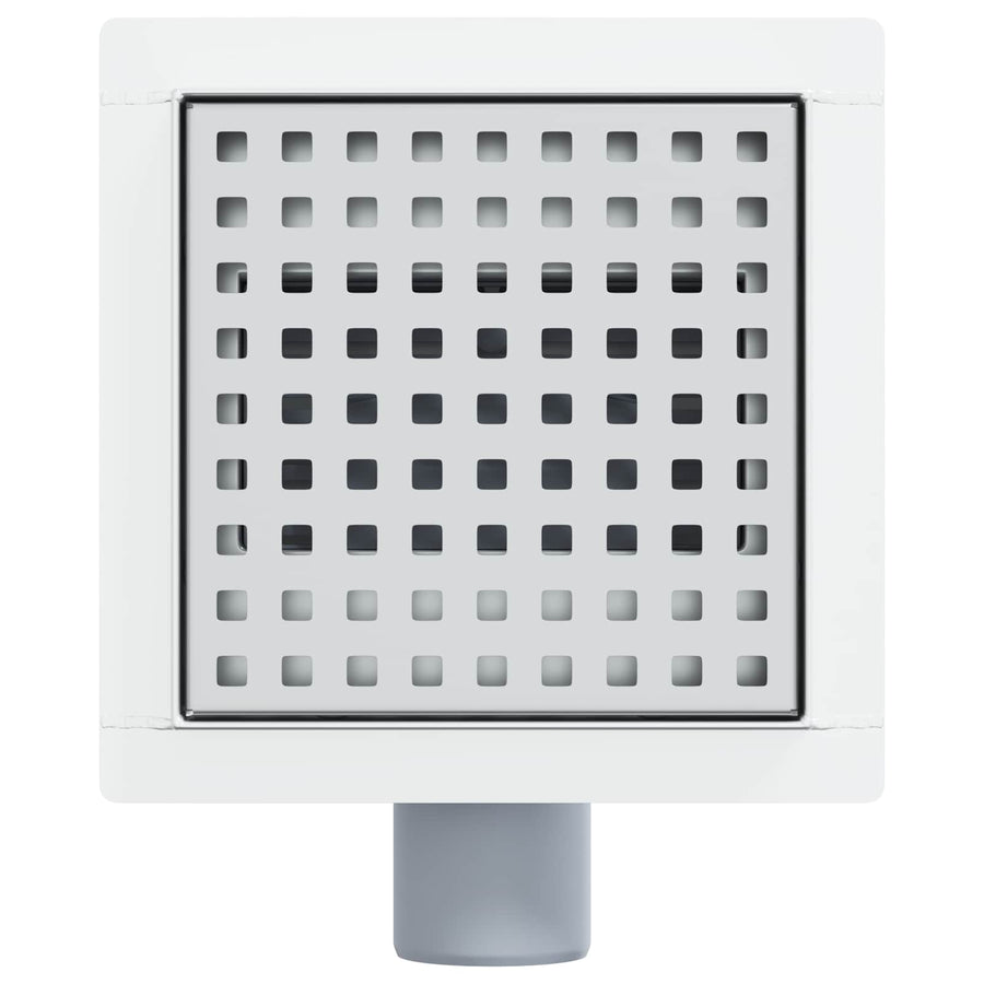 2 in 1 doucheafvoer Zilver 15 x 15 cm Roestvrij staal 304