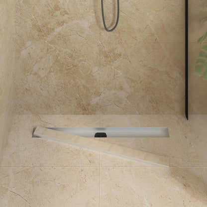 Doucheafvoer 2-in-1 met 360° Sifon Zilver 80 cm