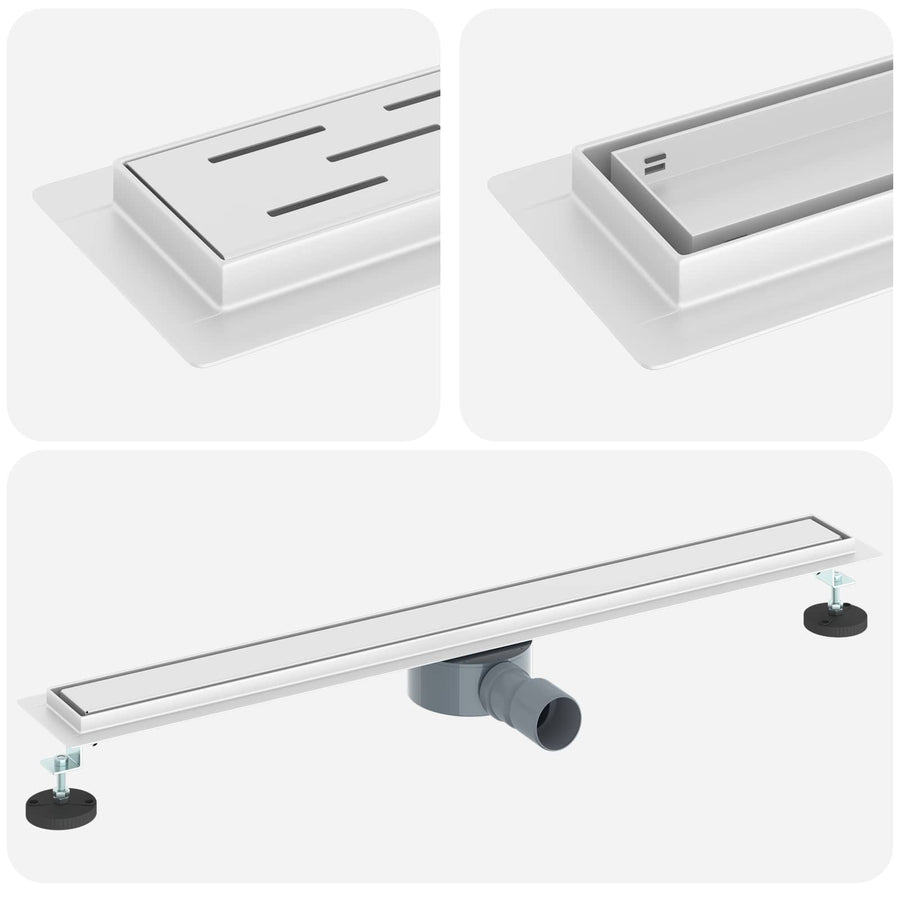 Doucheafvoer 2-in-1 met 360° Sifon Zilver 80 cm