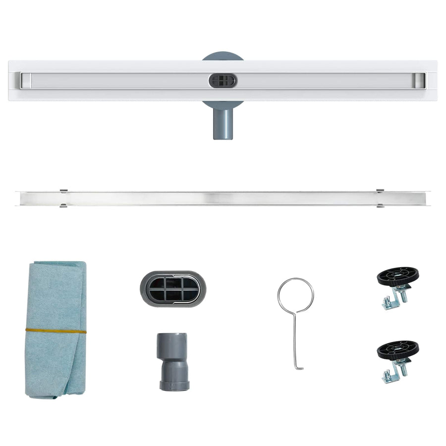 360° Doucheafvoer Met Slank Model Zilver 70 cm