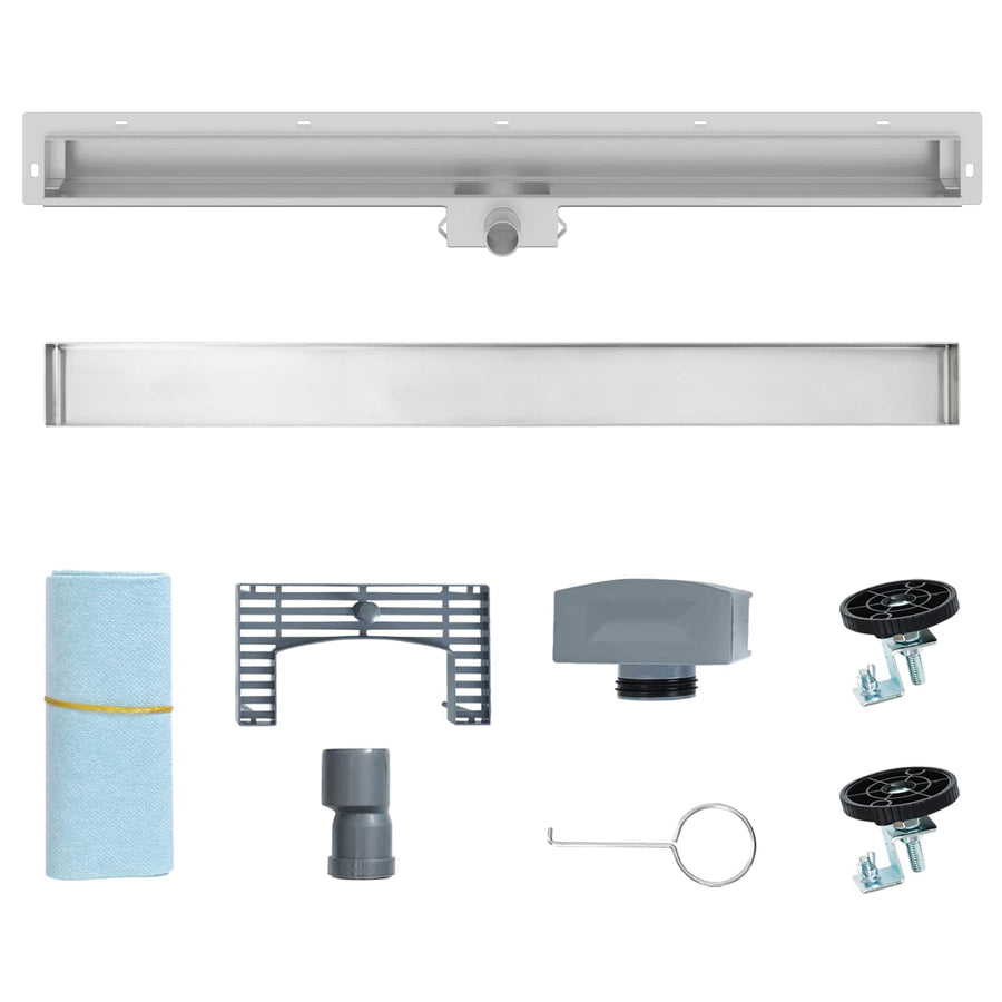 Wandgemonteerde Douche Afvoer Zilver 100 cm Roestvrij staal 304