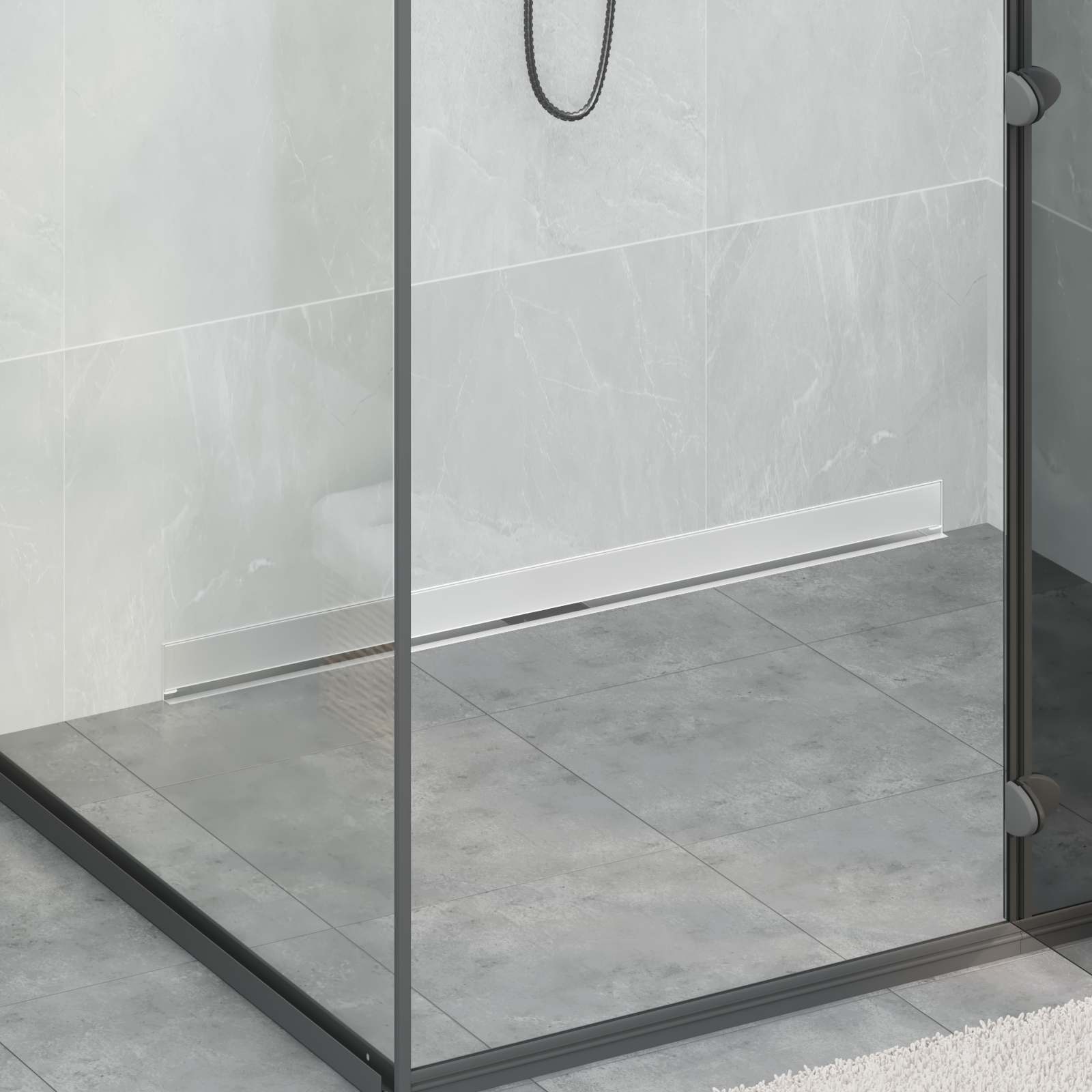 Wandgemonteerde Douche Afvoer Zilver 100 cm Roestvrij staal 304