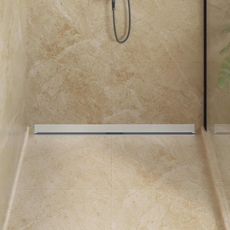 Wandgemonteerde Douche Afvoer Zilver 100 cm Roestvrij staal 304