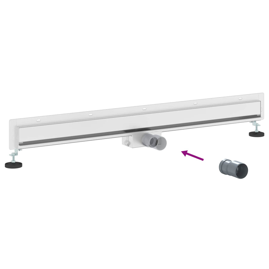 Wandgemonteerde Douche Afvoer Zilver 100 cm Roestvrij staal 304