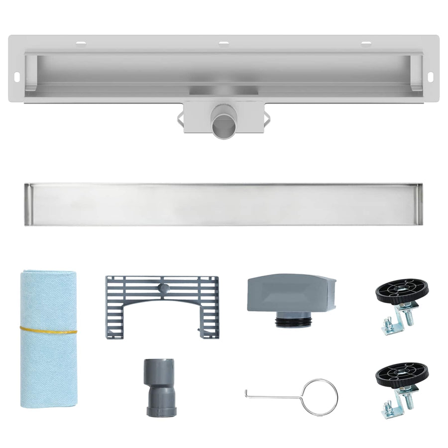 Wandgemonteerde Douche Afvoer Zilver 60 cm Roestvrij staal 304
