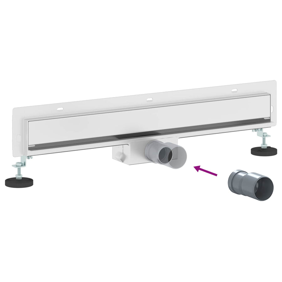 Wandgemonteerde Douche Afvoer Zilver 60 cm Roestvrij staal 304