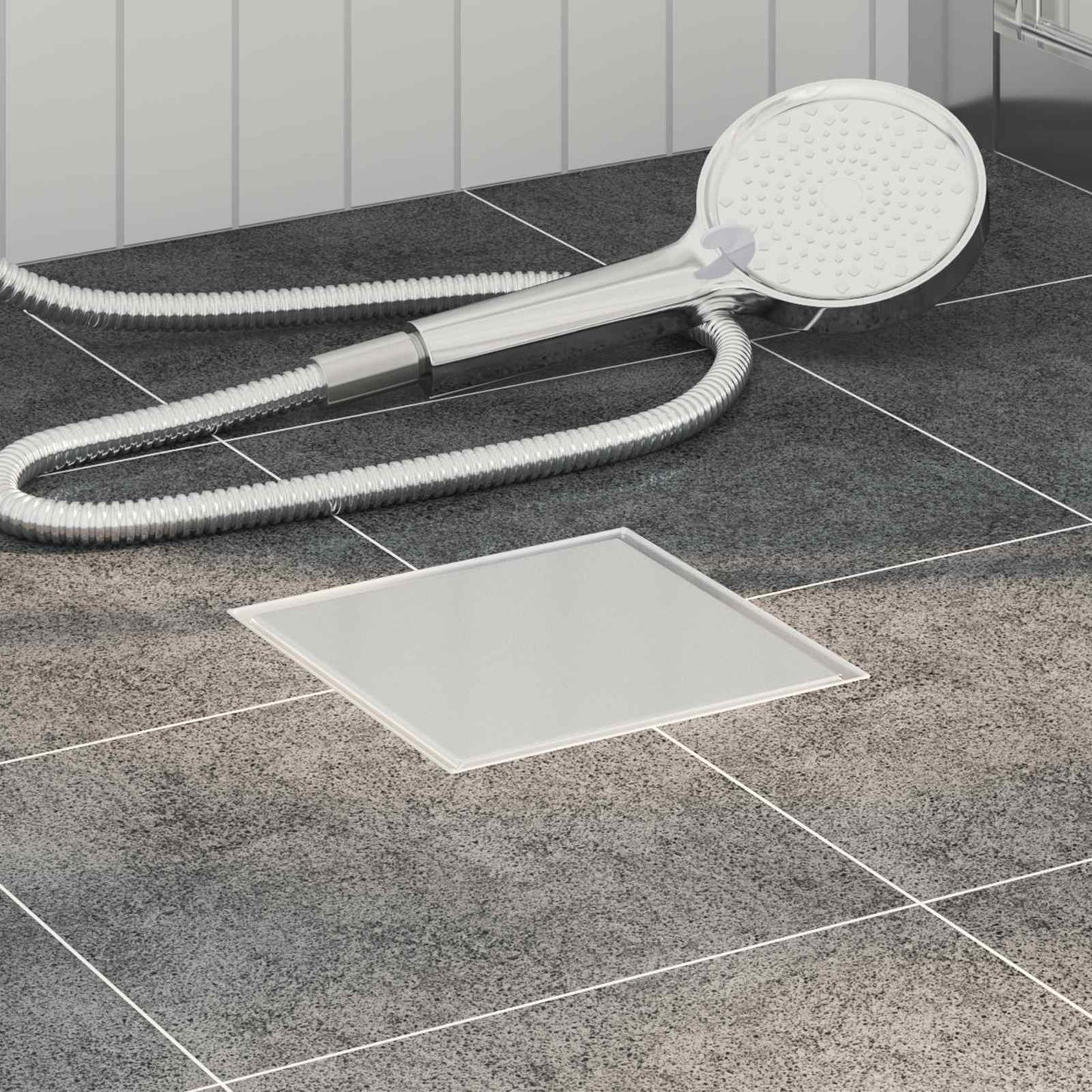 2 in 1 doucheafvoer Zilver 20 x 20 cm Roestvrij staal 304