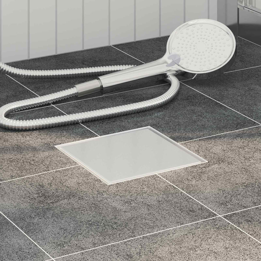 2 in 1 doucheafvoer Zilver 20 x 20 cm Roestvrij staal 304