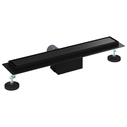 2 In 1 Doucheafvoer Roestvrij Staal 304 50 cm Zwart