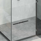 Doucheafvoer 50 cm zwart glasdeksel sifon