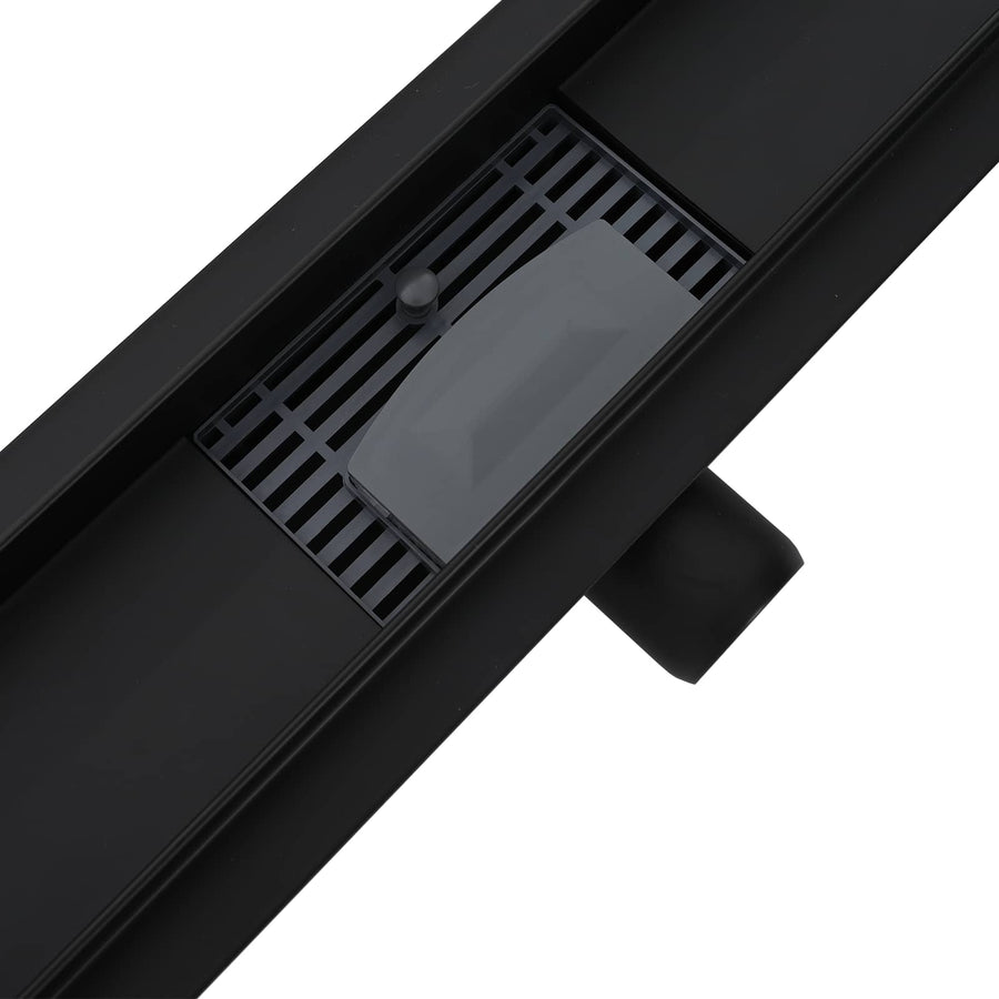 2 In 1 Doucheafvoer Roestvrij Staal 304 80 cm Zwart