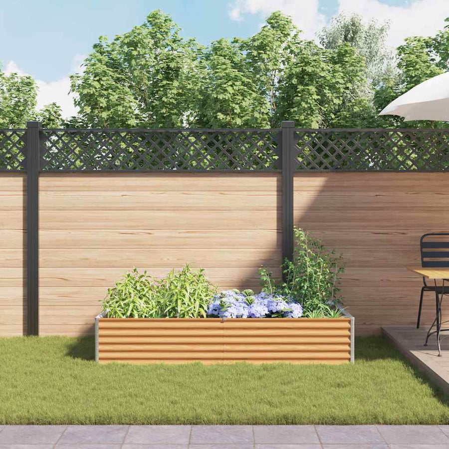Verhoogde plantenbak 195 x 100 x 36 cm Gegalvaniseerd staal