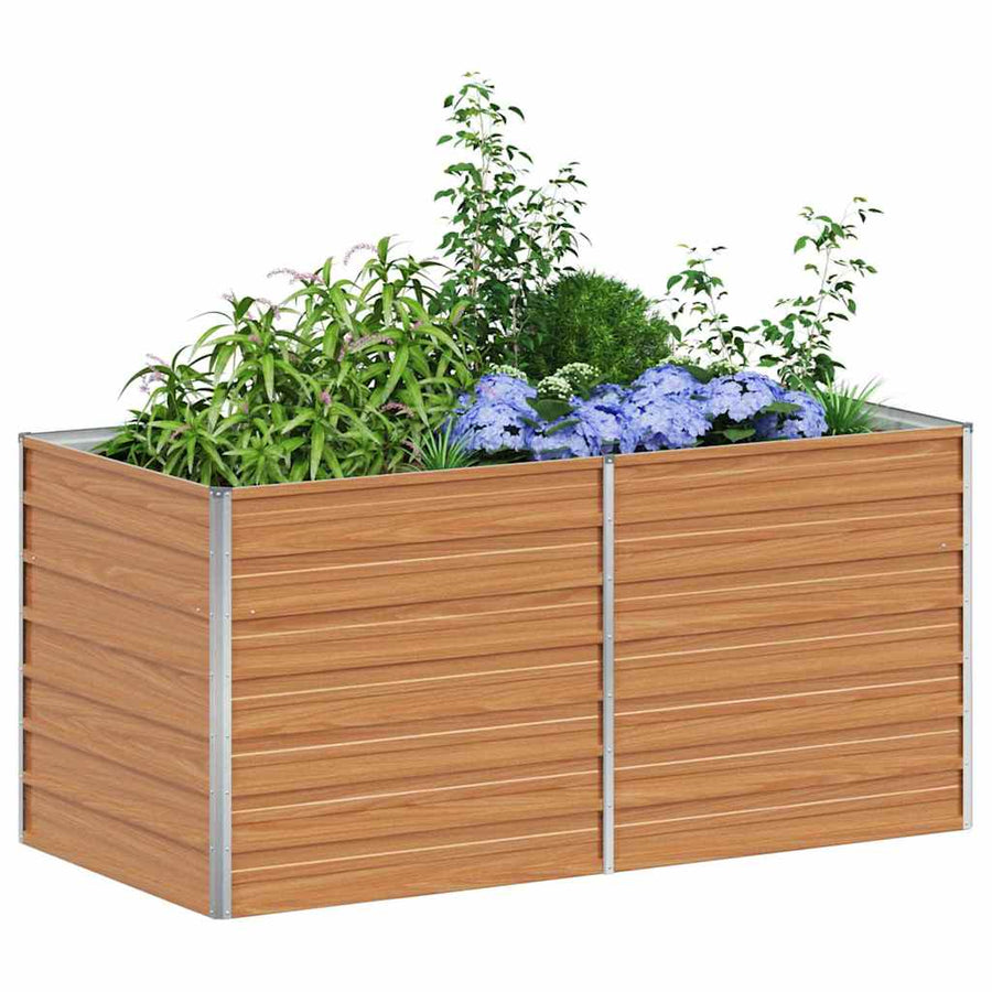 Verhoogde plantenbak Licht Bruin 160 x 80 x 77 cm