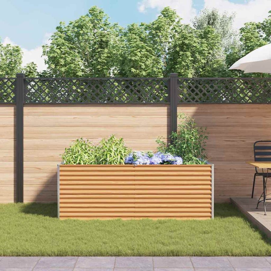 Verhoogde plantenbak 195 x 100 x 68 cm Gegalvaniseerd staal