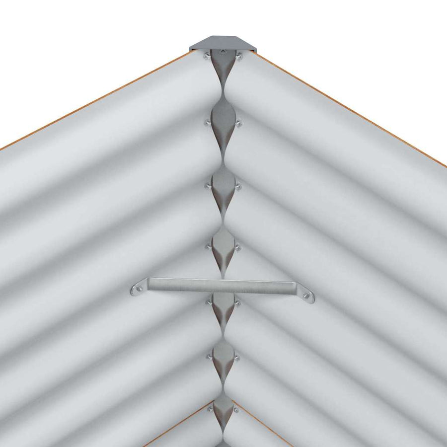 Verhoogde plantenbak 485 x 100 x 68 cm Gegalvaniseerd staal
