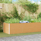 Verhoogde plantenbak 485x100x68 cm gegalvaniseerd staal