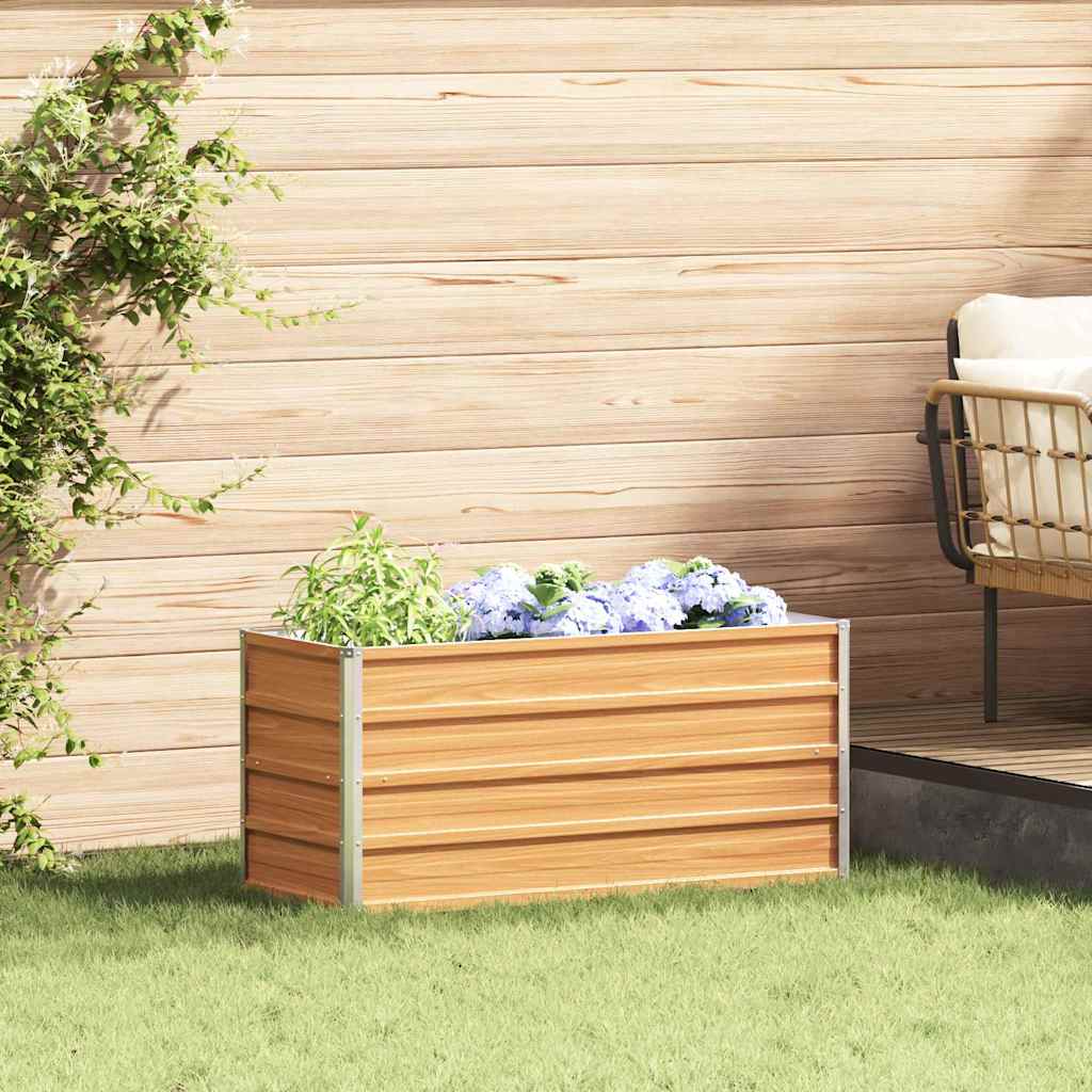 Verhoogde plantenbak Licht Bruin 100 x 40 x 45 cm
