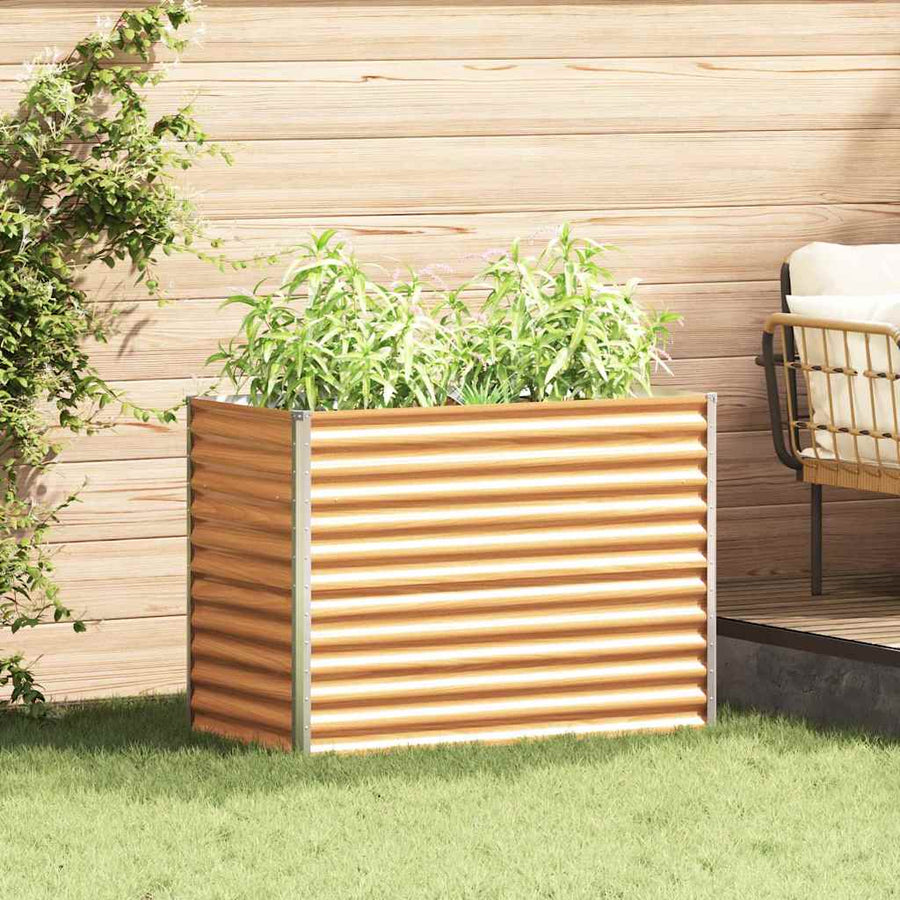 Verhoogde plantenbak 98 x 50 x 68 cm Gegalvaniseerd staal