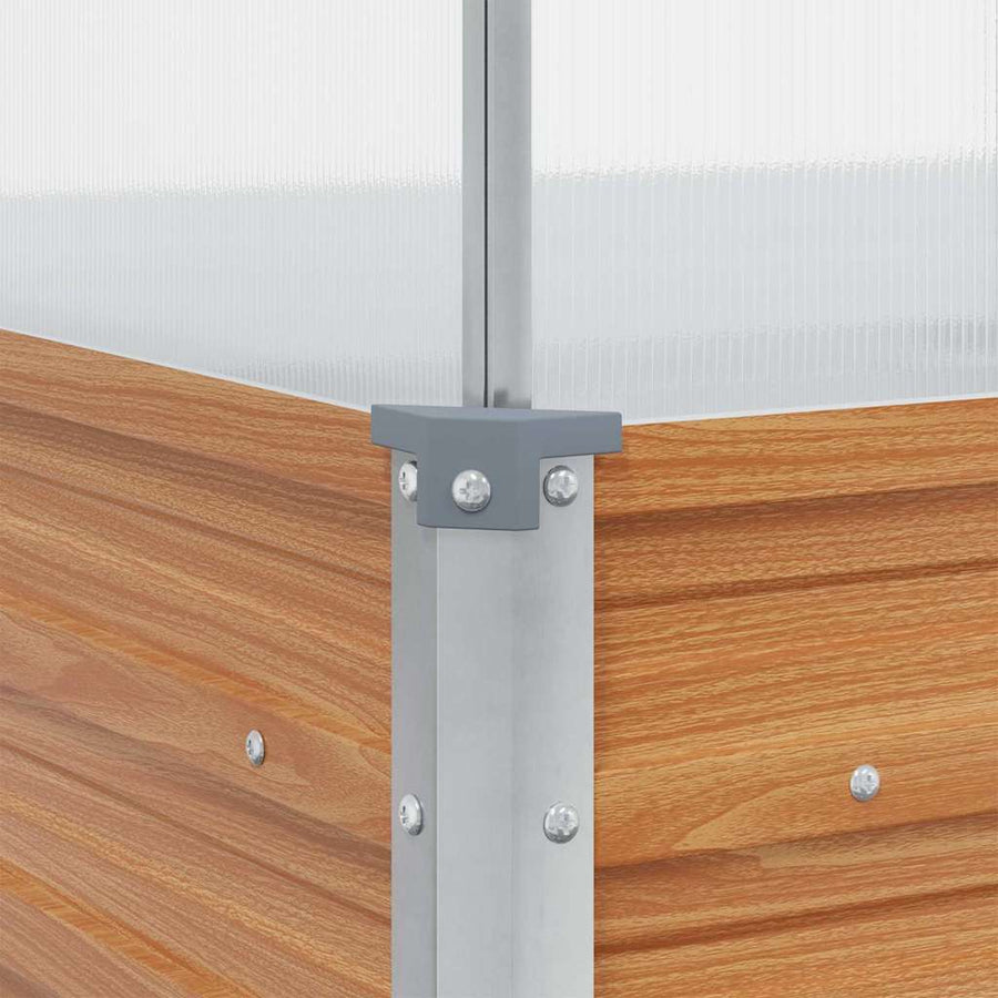 Tuinplanter met kas Licht Bruin 100 x 100 x 77 cm