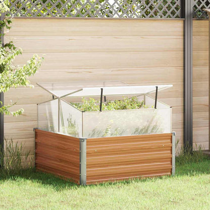 Tuinplanter met kas Licht Bruin 100 x 100 x 77 cm