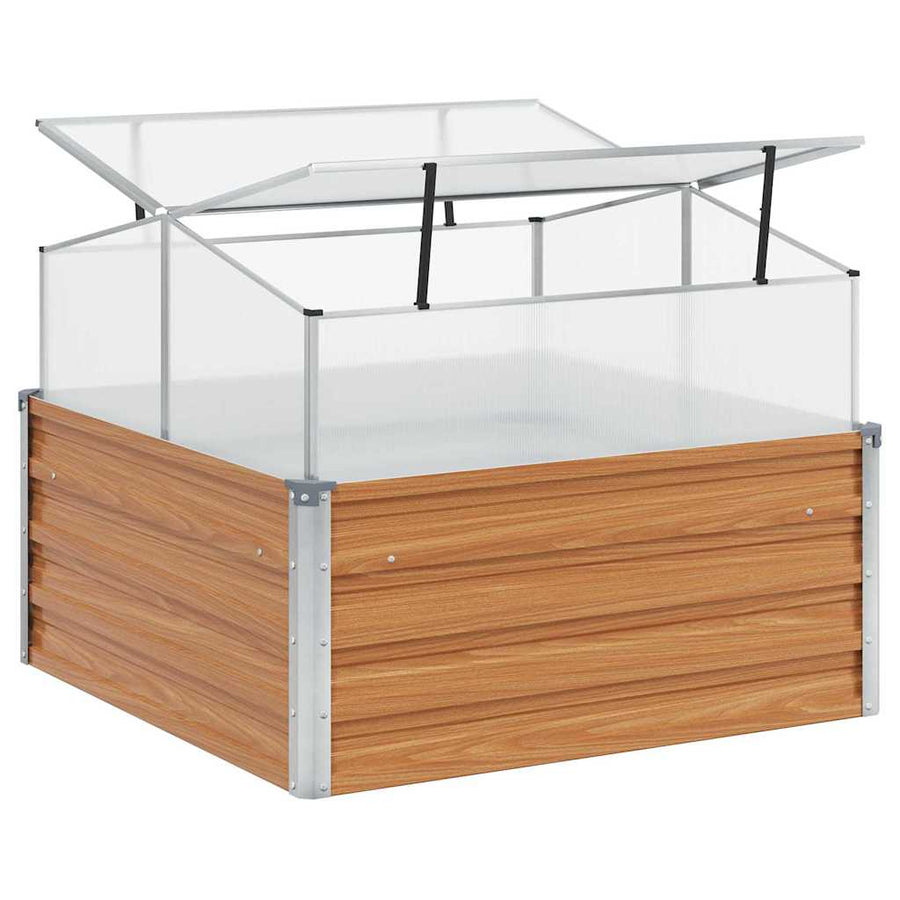 Tuinplanter met kas Licht Bruin 100 x 100 x 77 cm