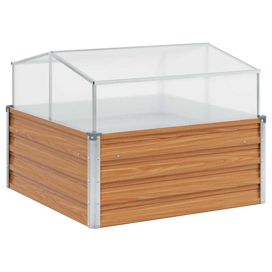 Tuinplanter met kas Licht Bruin 100 x 100 x 77 cm