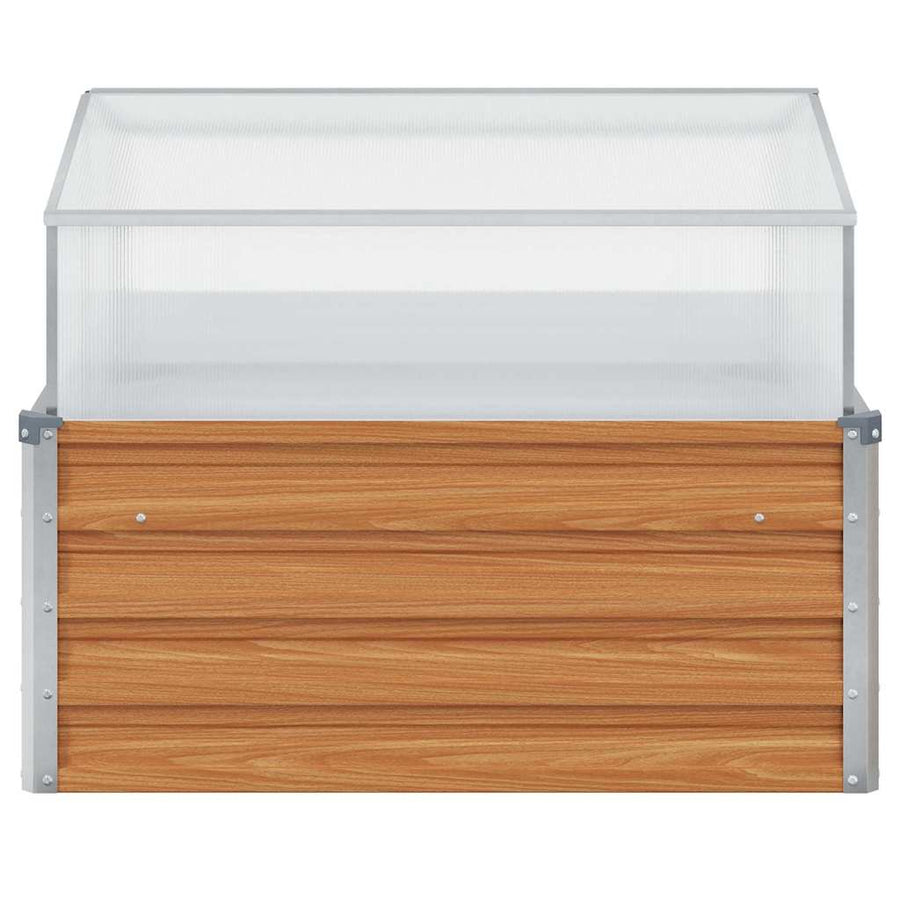 Tuinplanter met kas Licht Bruin 100 x 100 x 77 cm
