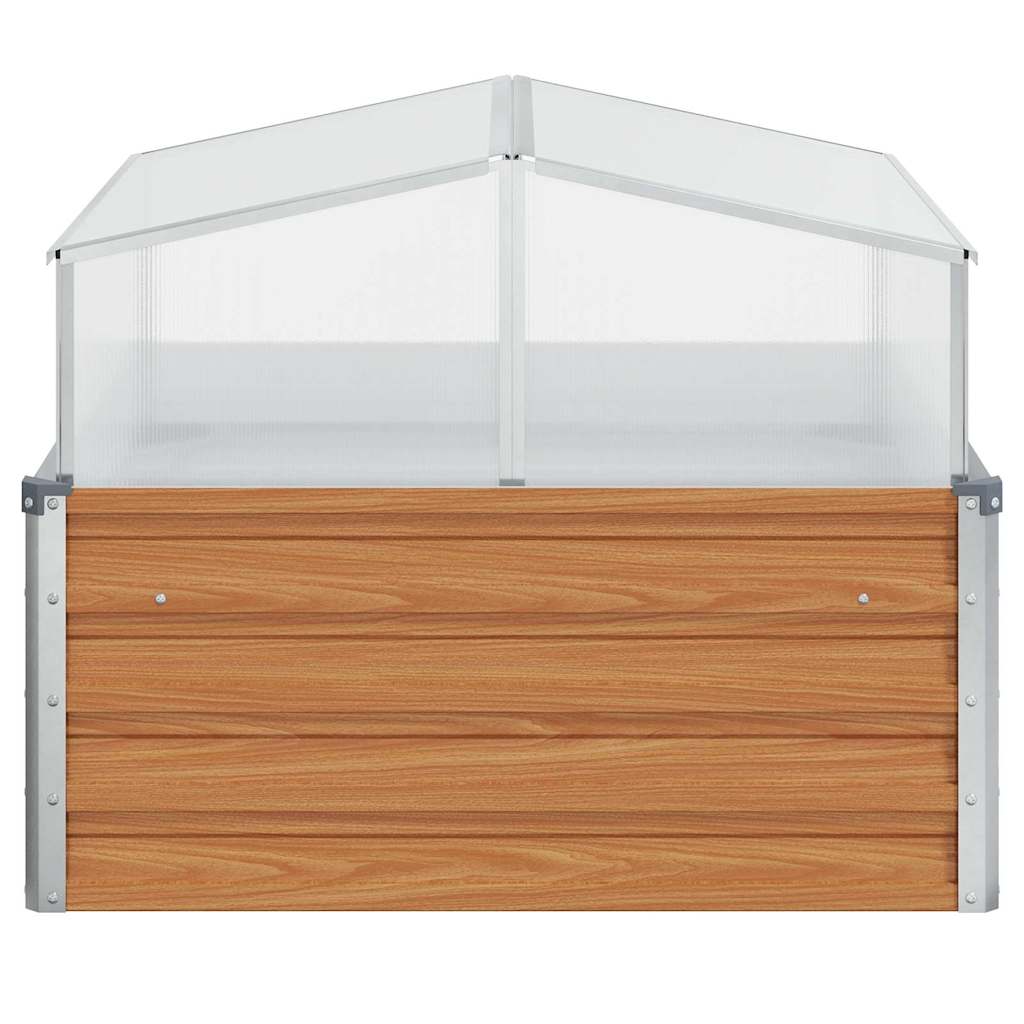 Tuinplanter met kas Licht Bruin 100 x 100 x 77 cm