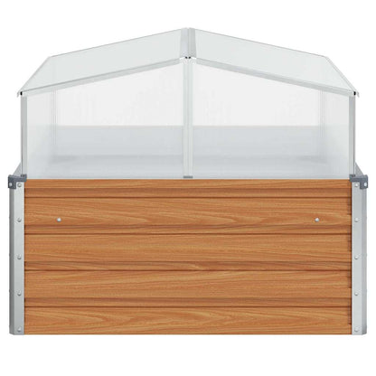 Tuinplanter met kas Licht Bruin 100 x 100 x 77 cm