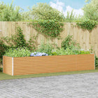Verhoogde plantenbak 390x100x68 cm gegalvaniseerd staal
