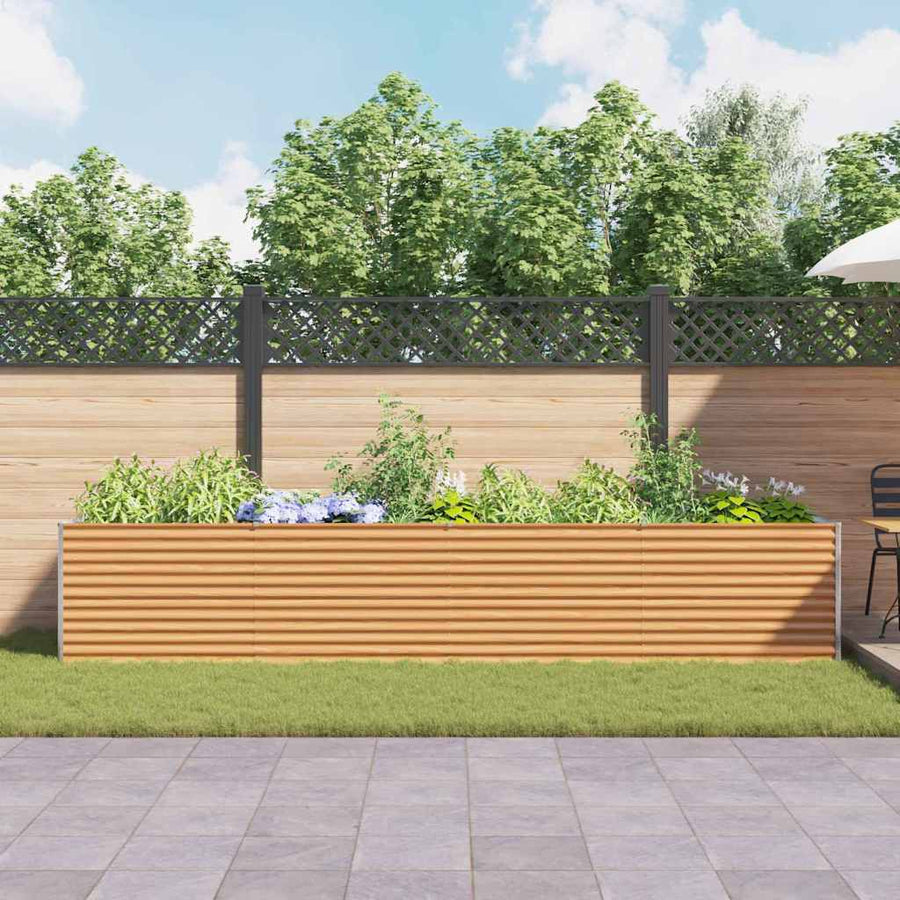 Verhoogde plantenbak 390 x 100 x 68 cm Gegalvaniseerd staal