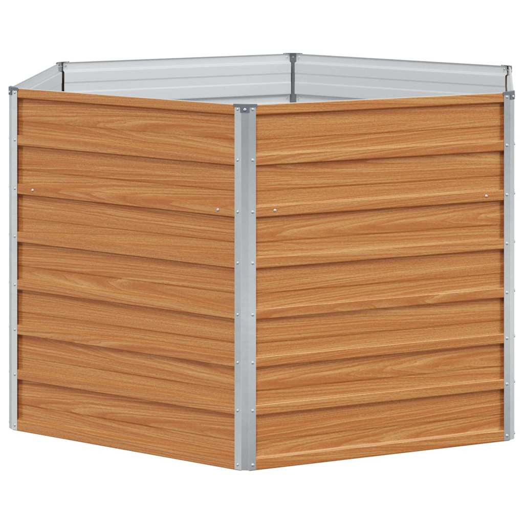 Verhoogd Tuinbed Licht Bruin 129 x 129 x 77 cm