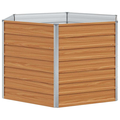 Verhoogd Tuinbed Licht Bruin 129 x 129 x 77 cm