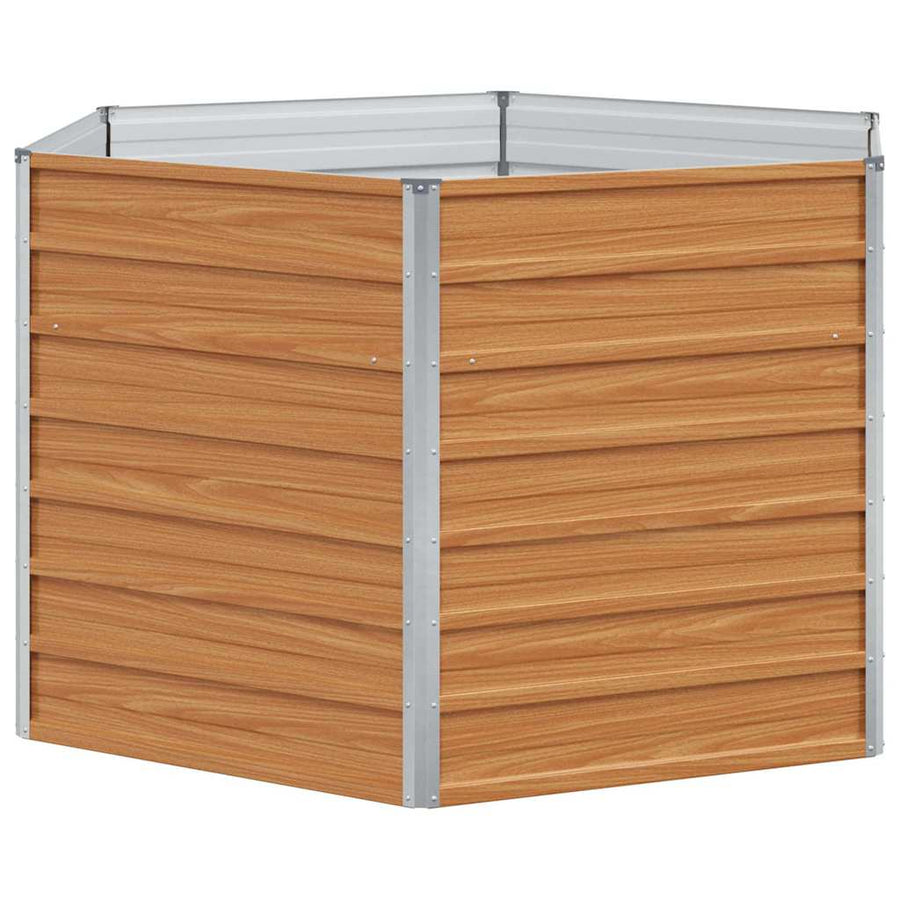 Verhoogd Tuinbed Licht Bruin 129 x 129 x 77 cm