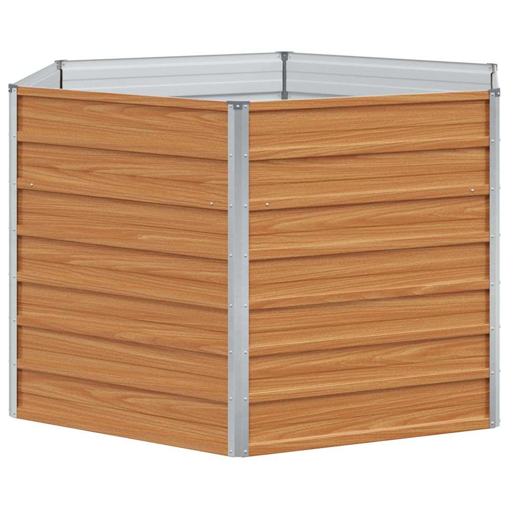 Verhoogd Tuinbed Licht Bruin 129 x 129 x 77 cm
