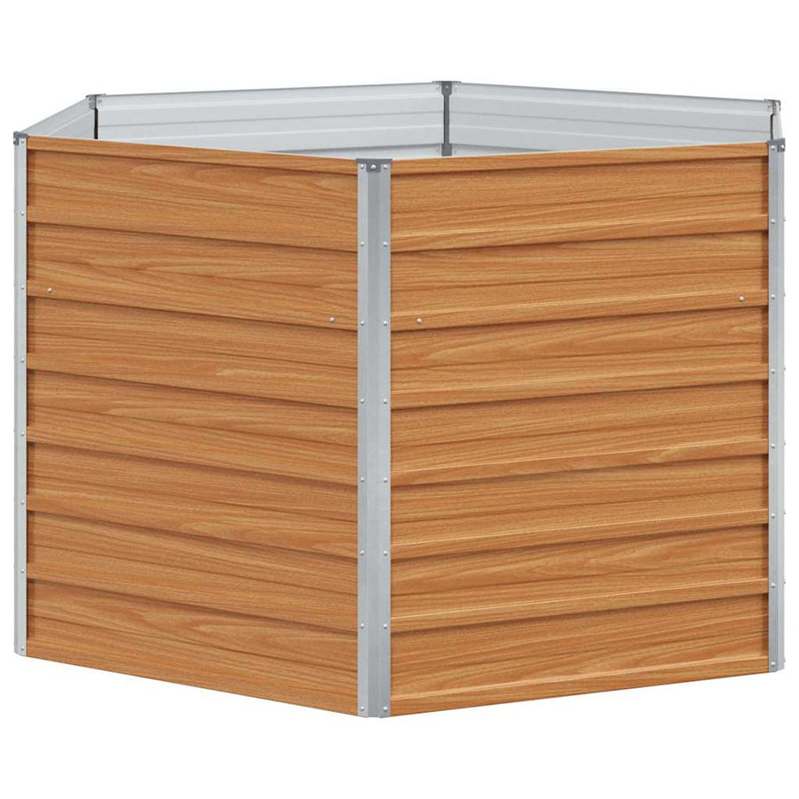 Verhoogd Tuinbed Licht Bruin 129 x 129 x 77 cm
