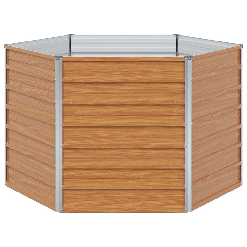 Verhoogd Tuinbed Licht Bruin 129 x 129 x 77 cm